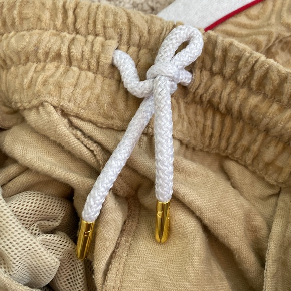 Casablanca Monogram Velour Velvet Track Pants Men's Size L Taupe - Picture 12 of 16